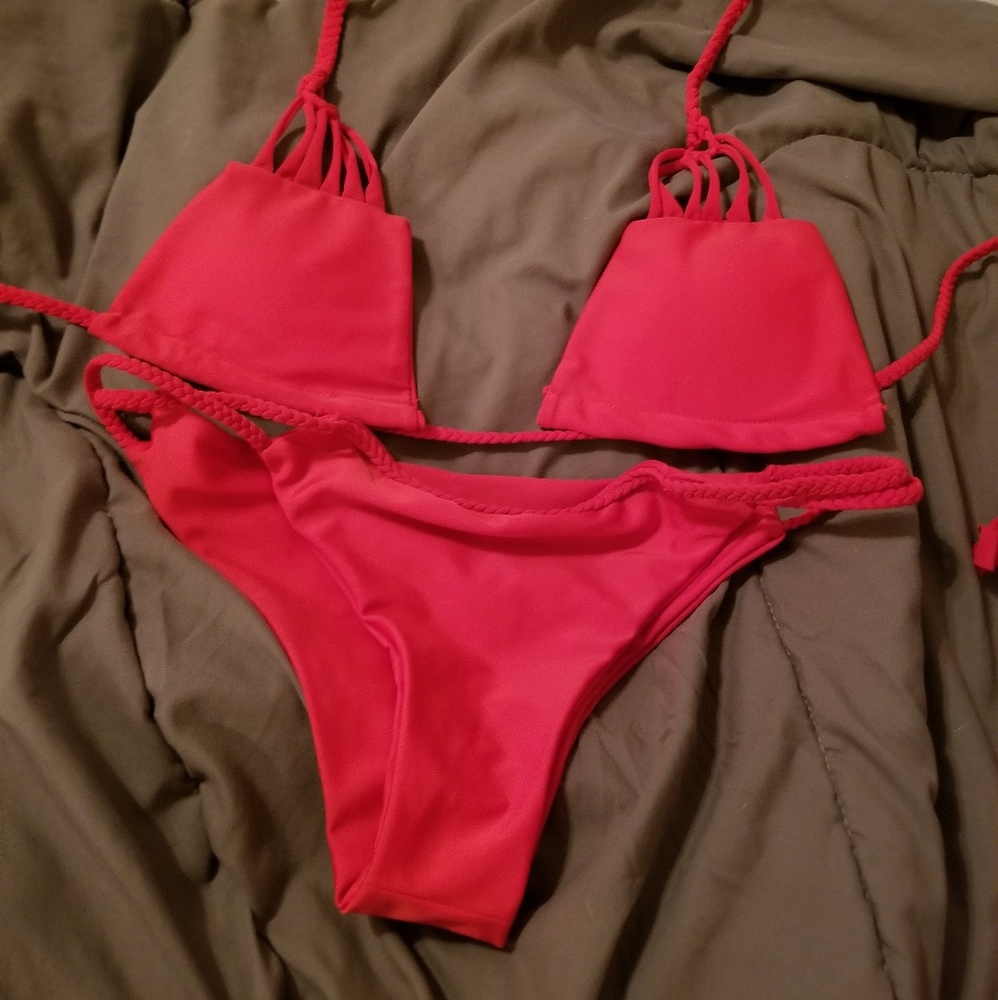 Red bikini cheeky